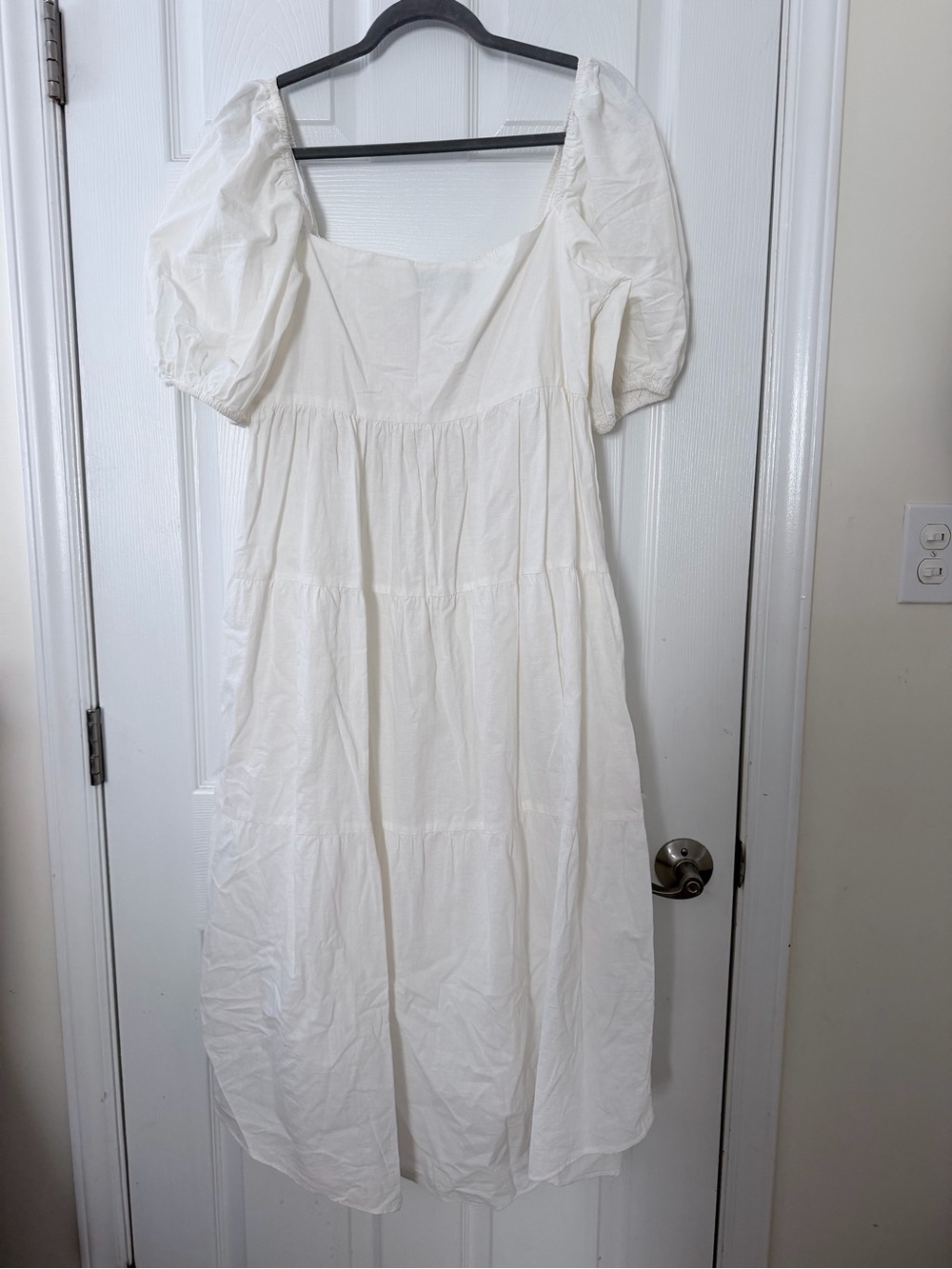 MinkPink azalea linen cotton smocked dress sz XL - Picture 3 of 7